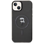 Karl Lagerfeld MagSafe dėklas iPhone 15 Plus – juodas