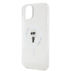 Karl Lagerfeld MagSafe dėklas iPhone 15 Plus – skaidrus