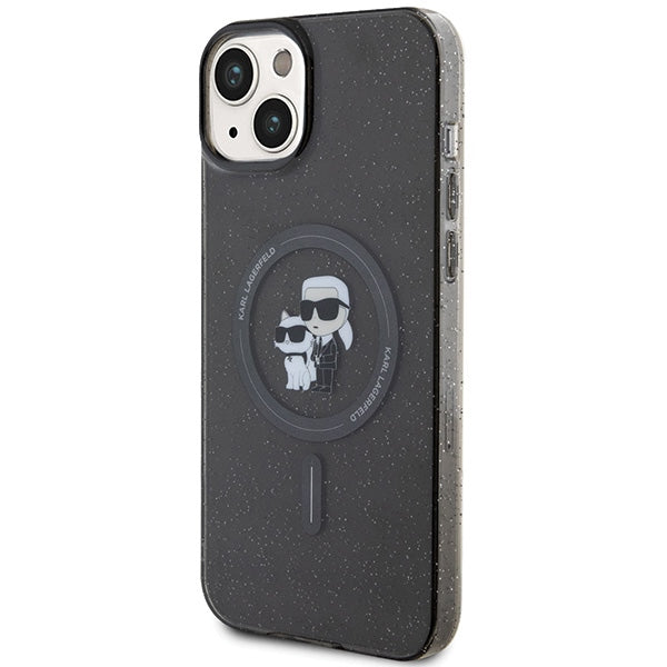 Karl Lagerfeld MagSafe dėklas iPhone 15/14 Plus – juodas