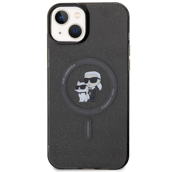 Karl Lagerfeld MagSafe dėklas iPhone 15/14 Plus – juodas