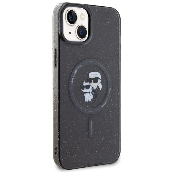 Karl Lagerfeld MagSafe dėklas iPhone 15/14 Plus – juodas