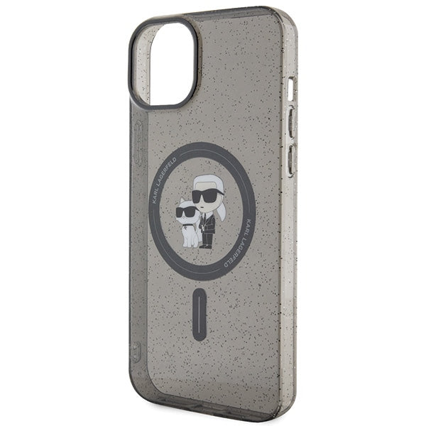 Karl Lagerfeld MagSafe dėklas iPhone 15/14 Plus – juodas