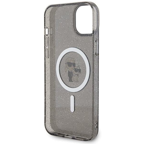 Karl Lagerfeld MagSafe dėklas iPhone 15/14 Plus – juodas
