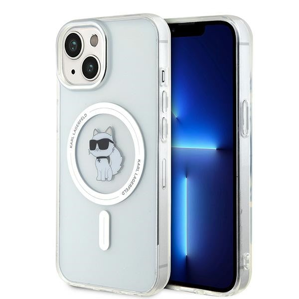 Karl Lagerfeld IML Choupette MagSafe dėklas iPhone 15 - skaidrus