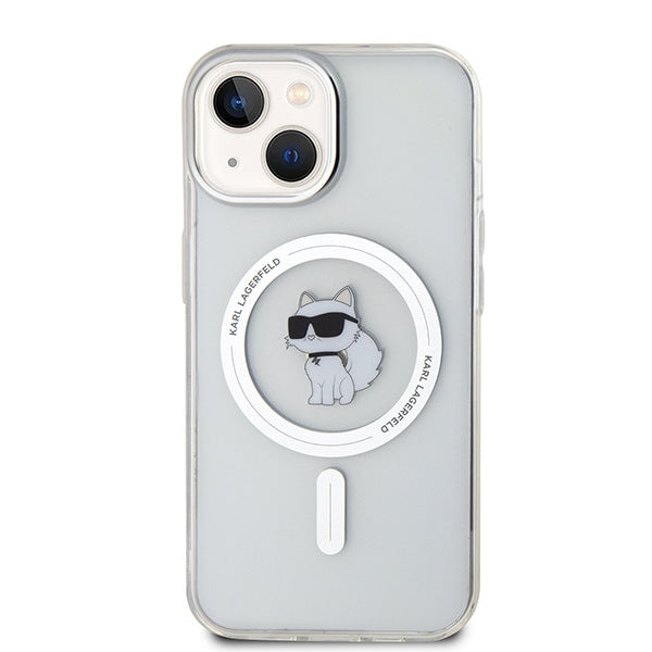 Karl Lagerfeld IML Choupette MagSafe dėklas iPhone 15 - skaidrus