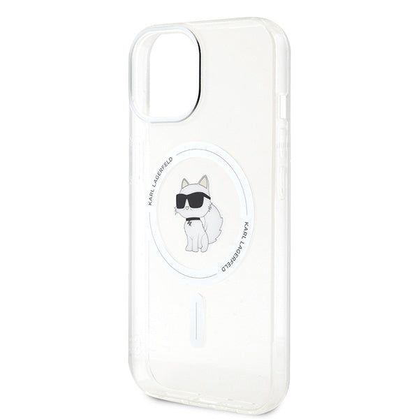 Karl Lagerfeld IML Choupette MagSafe dėklas iPhone 15 - skaidrus