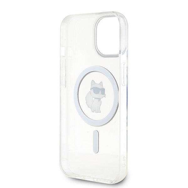 Karl Lagerfeld IML Choupette MagSafe dėklas iPhone 15 - skaidrus