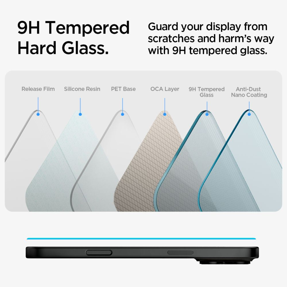Spigen Glas.TR EZ Fit grūdintas stiklas iPhone 15 / 16