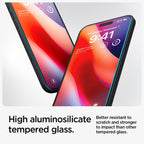 Spigen Glas.TR EZ Fit grūdintas stiklas iPhone 15/16 (2 vnt.)