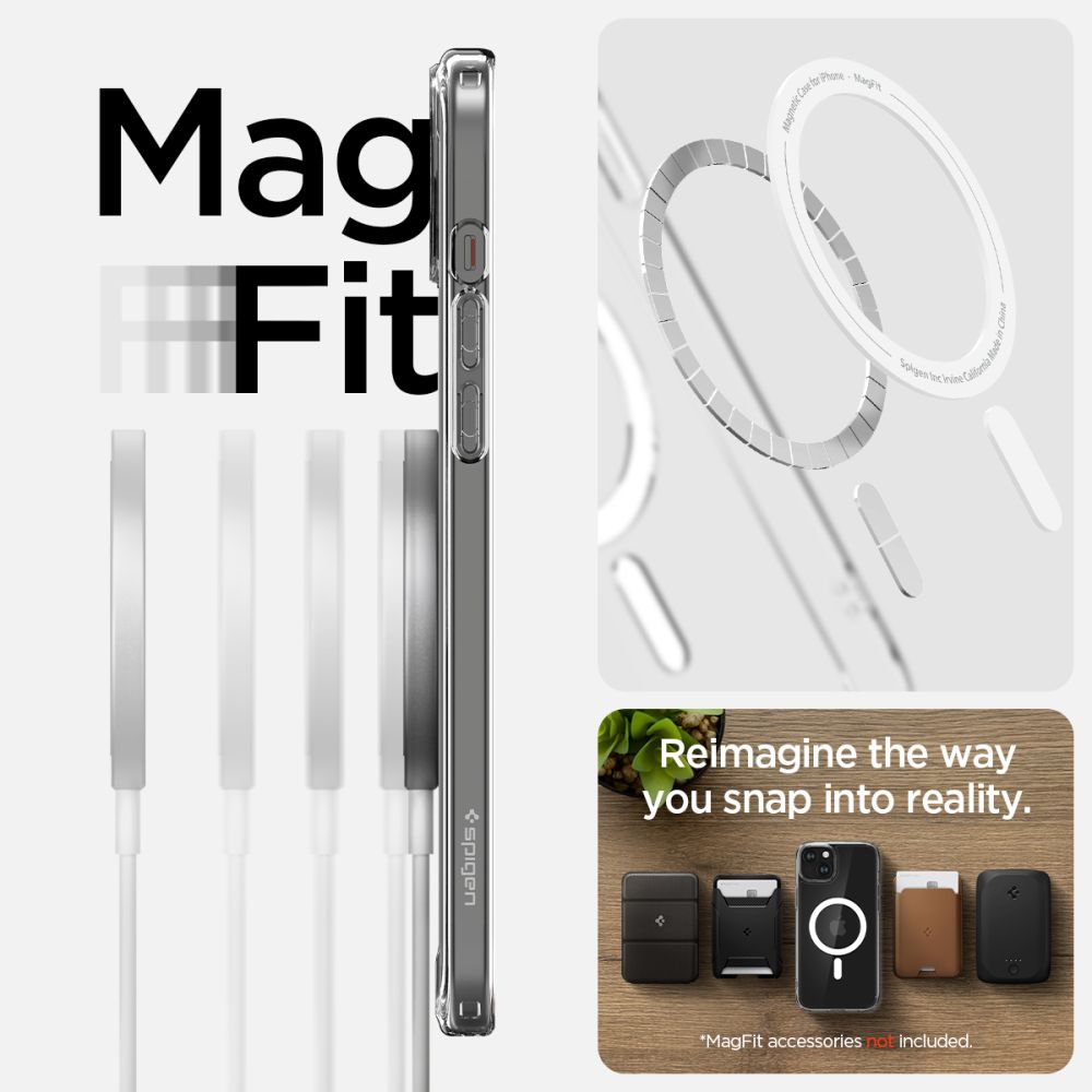 Spigen Ultra Hybrid Mag Case with MagSafe for iPhone 15 - White
