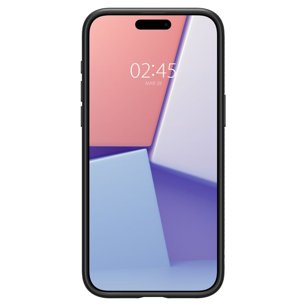 Spigen Liquid Air dėklas iPhone 15 Pro – matinis juodas