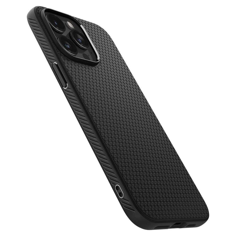 Spigen Liquid Air dėklas iPhone 15 Pro – matinis juodas