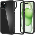 Spigen Ultra Hybrid dėklas iPhone 15 Plus – juodas