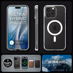 Spigen Ultra Hybrid MagSafe dėklas iPhone 15 Pro Max – baltas