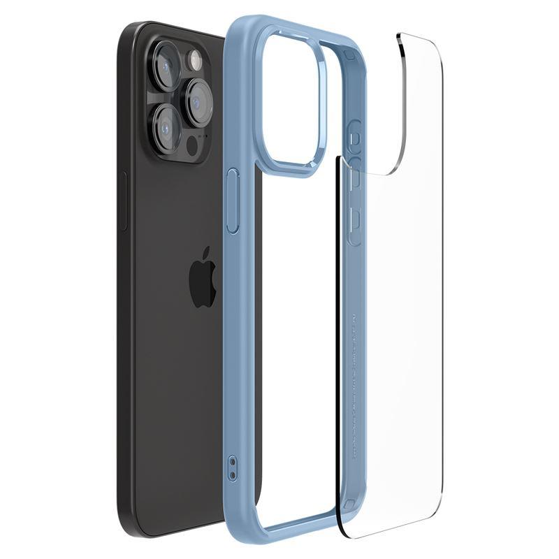 Spigen Crystal Hybrid dėklas iPhone 15 Pro Max – skaidrus, mėlynas