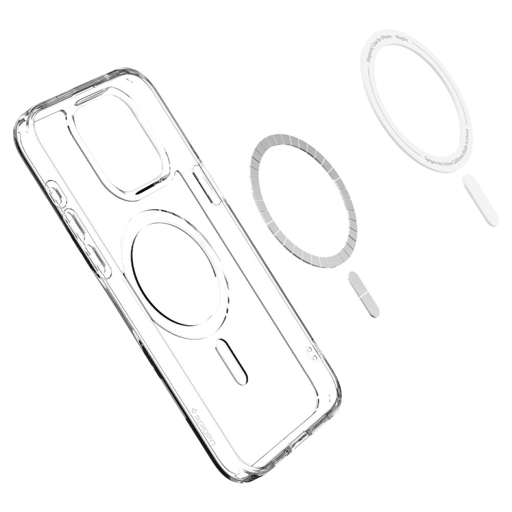 Spigen Ultra Hybrid MagSafe dėklas iPhone 15 Pro – baltas