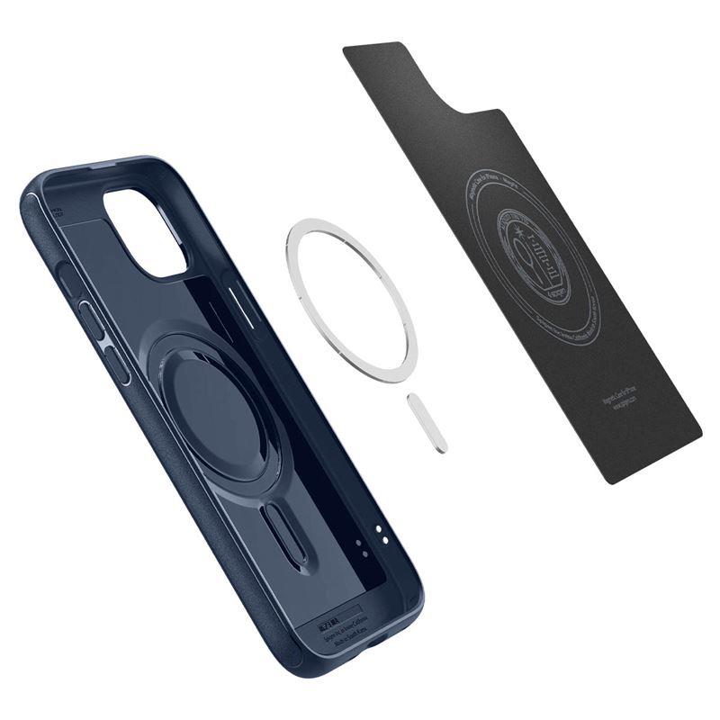 Spigen Mag Armor MagSafe dėklas iPhone 15 Plus – mėlynas