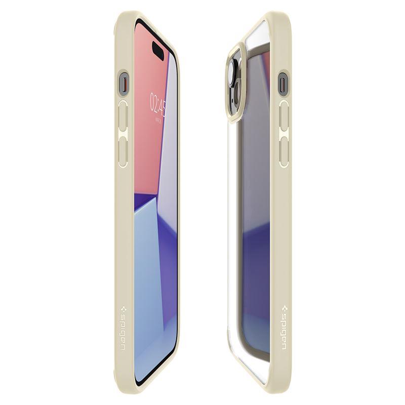 Spigen Crystal Hybrid dėklas iPhone 15 Plus – skaidrus smėlio