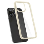 Spigen Crystal Hybrid dėklas iPhone 15 Pro Max – skaidrus smėlio (beige)