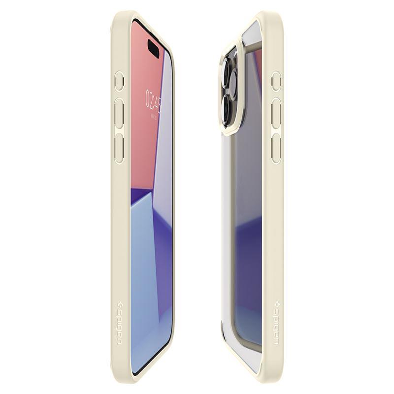 Spigen Crystal Hybrid dėklas iPhone 15 Pro Max – skaidrus smėlio (beige)