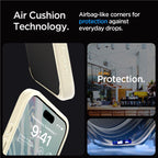 Spigen Crystal Hybrid dėklas iPhone 15 Pro Max – skaidrus smėlio (beige)