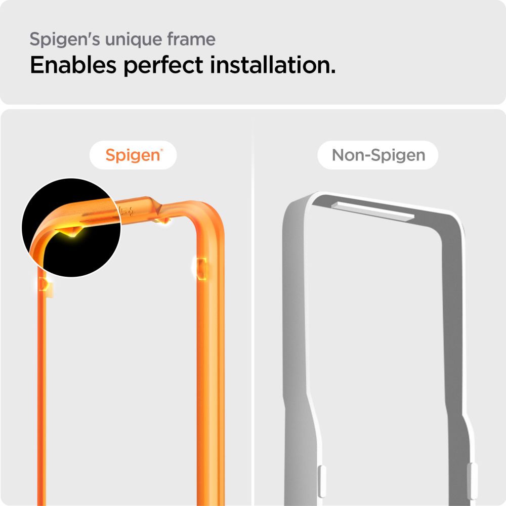 Spigen AlignMaster grūdintas stiklas iPhone 15 – juodas (2 vnt.)