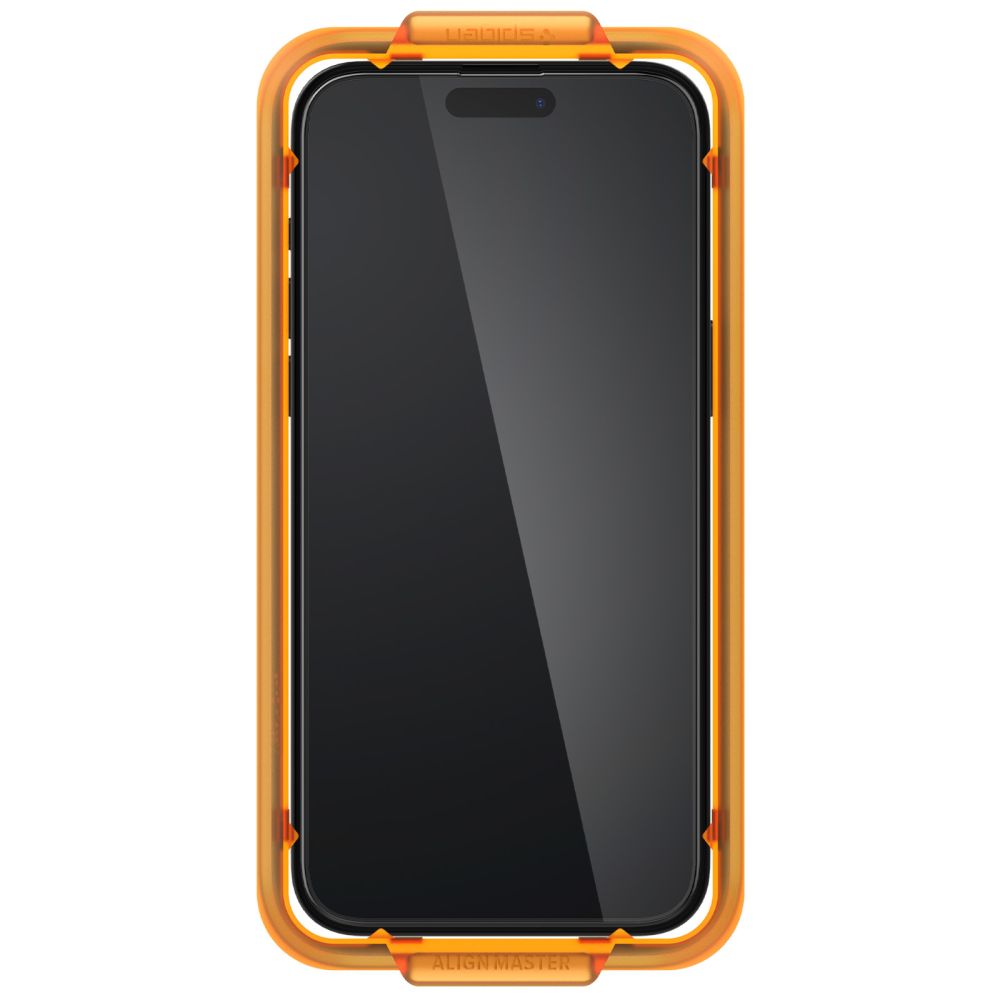 Spigen AlignMaster grūdintas stiklas iPhone 15 Plus – juodas (2 vnt.)