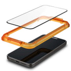Spigen AlignMaster grūdintas stiklas iPhone 15 Plus – juodas (2 vnt.)