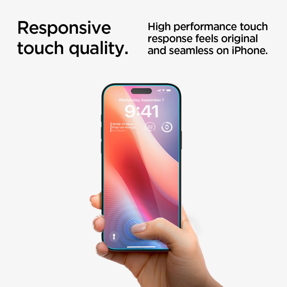 Spigen EZ Fit privatumo stiklas iPhone 15/16 (2 vnt.)