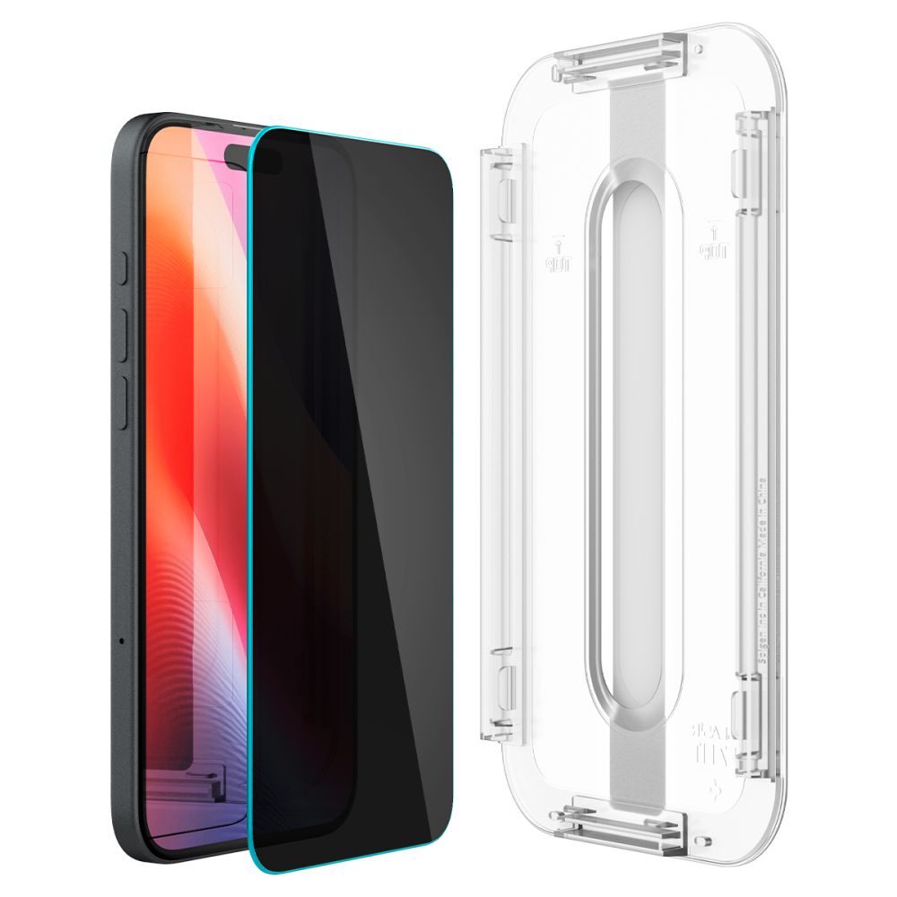 Spigen EZ Fit privatumo stiklas iPhone 15/16 (2 vnt.)