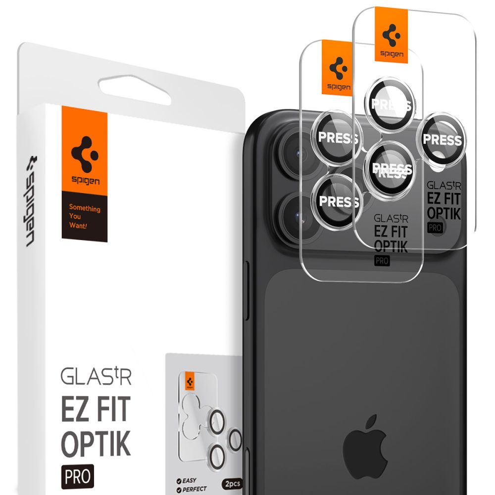 Spigen Optik․TR kameros stikliukas iPhone 15–17 Pro/Max (2 vnt.)