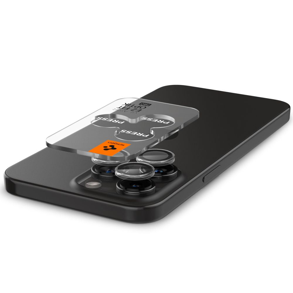 Spigen Optik․TR kameros stikliukas iPhone 15–17 Pro/Max (2 vnt.)
