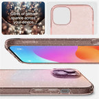 Spigen Liquid Crystal Glitter dėklas iPhone 15 Plus – rožinis