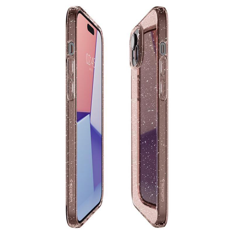 Spigen Liquid Crystal Glitter dėklas iPhone 15 Plus – rožinis