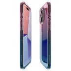 Spigen Liquid Crystal TPU dėklas iPhone 15 Pro – rož./mėlynas