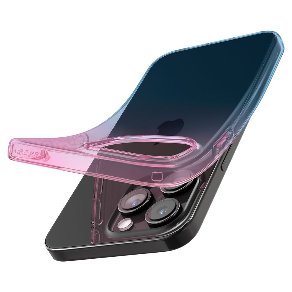 Spigen Liquid Crystal TPU dėklas iPhone 15 Pro – rož./mėlynas