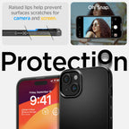 Spigen Thin Fit dėklas iPhone 15 – juodas