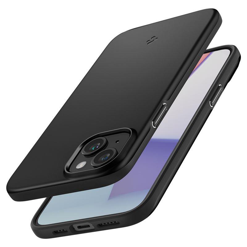 Spigen Thin Fit dėklas iPhone 15 – juodas