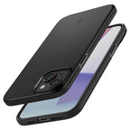 Spigen Thin Fit dėklas iPhone 15 – juodas