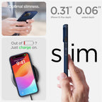 Spigen Thin Fit dėklas iPhone 15 Plus – mėlynas