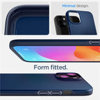 Spigen Thin Fit dėklas iPhone 15 Plus – mėlynas
