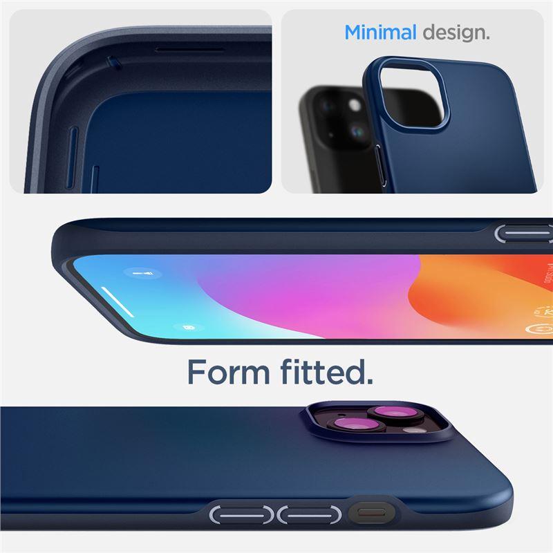 Spigen Thin Fit dėklas iPhone 15 Plus – mėlynas