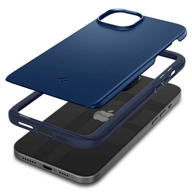 Spigen Thin Fit dėklas iPhone 15 Plus – mėlynas