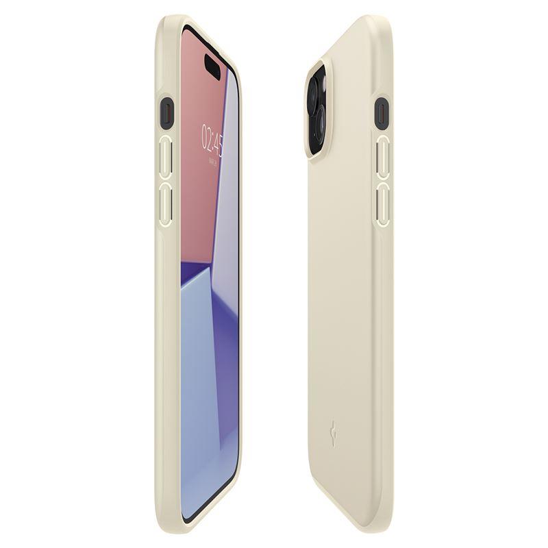 Spigen Thin Fit dėklas iPhone 15 Plus – smėlinis
