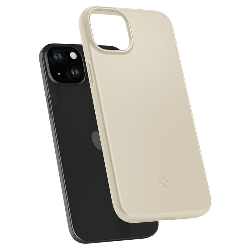 Spigen Thin Fit dėklas iPhone 15 Plus – smėlinis