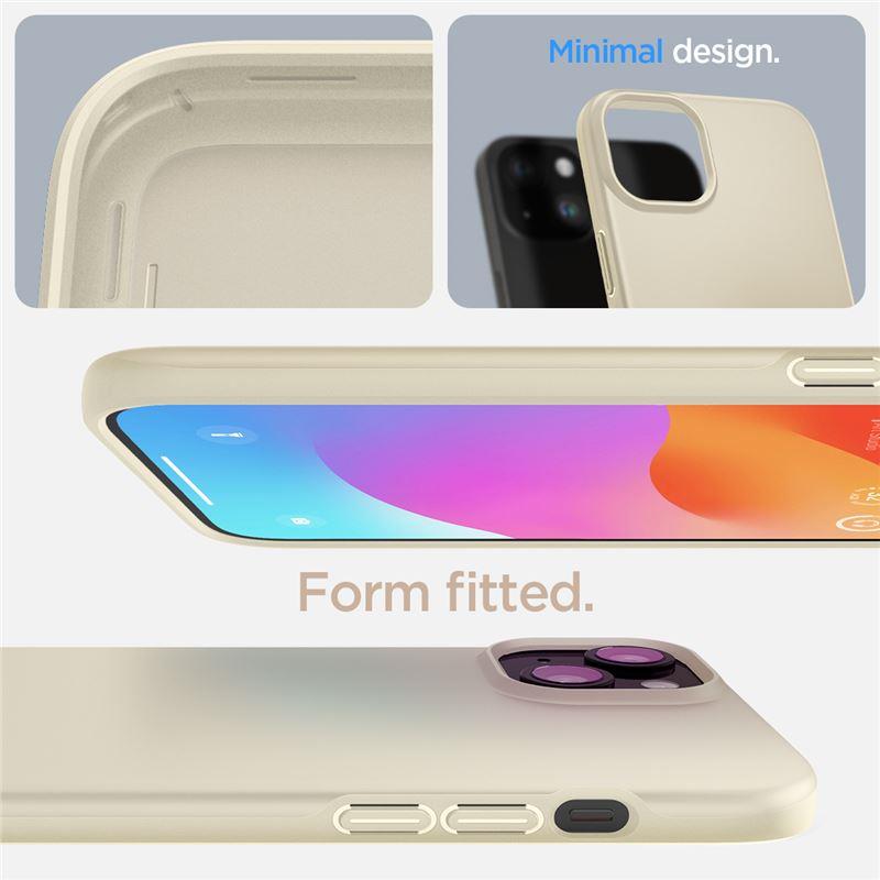 Spigen Thin Fit dėklas iPhone 15 Plus – smėlinis