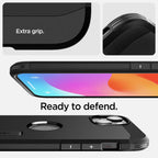 Spigen Tough Armor MagSafe dėklas iPhone 15 – juodas