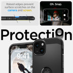 Spigen Tough Armor MagSafe dėklas iPhone 15 – juodas