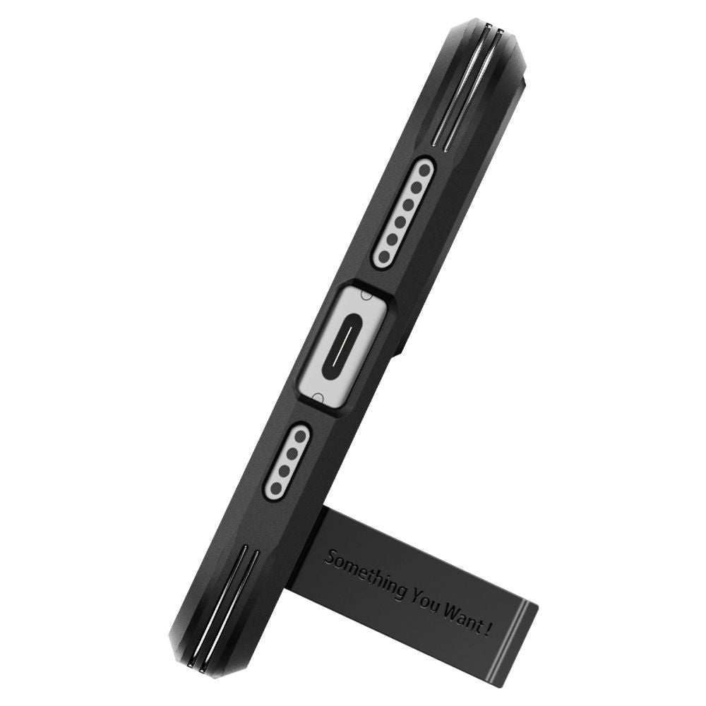 Spigen Tough Armor MagSafe dėklas iPhone 15 – juodas