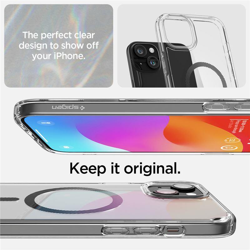 Spigen Ultra Hybrid MagSafe dėklas iPhone 15 Plus – anglies